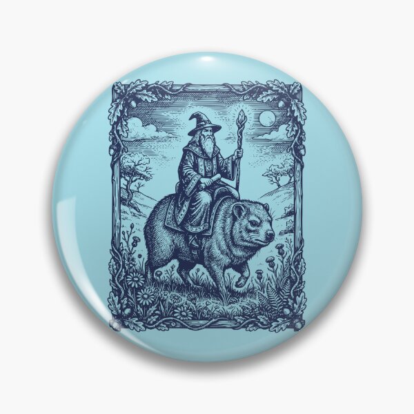 Item preview, Wizard Riding Forest Creature Moon Fantasy designed and sold by d247.