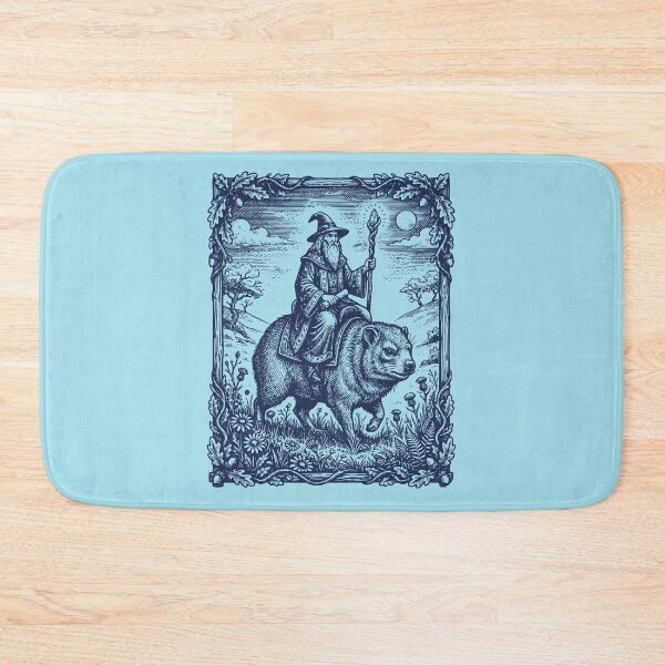 Item preview, Wizard Riding Forest Creature Moon Fantasy designed and sold by d247.