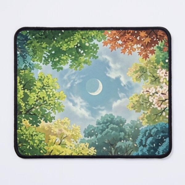 Item preview, Four Seasons Canopy: A Ghibli-Style Celestial Forest View designed and sold by Dzblack.