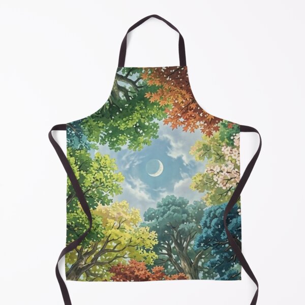 Item preview, Four Seasons Canopy: A Ghibli-Style Celestial Forest View designed and sold by Dzblack.