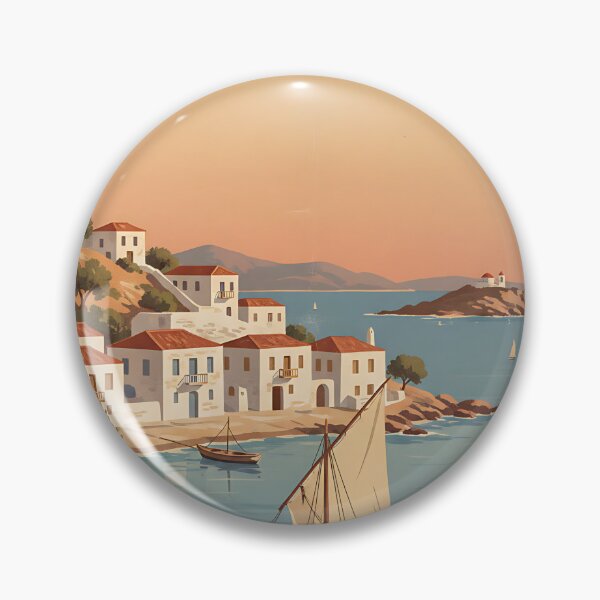 Item preview, Oinousses Greece, Greek Island Vintage Travel Tourism designed and sold by TravelersGems.