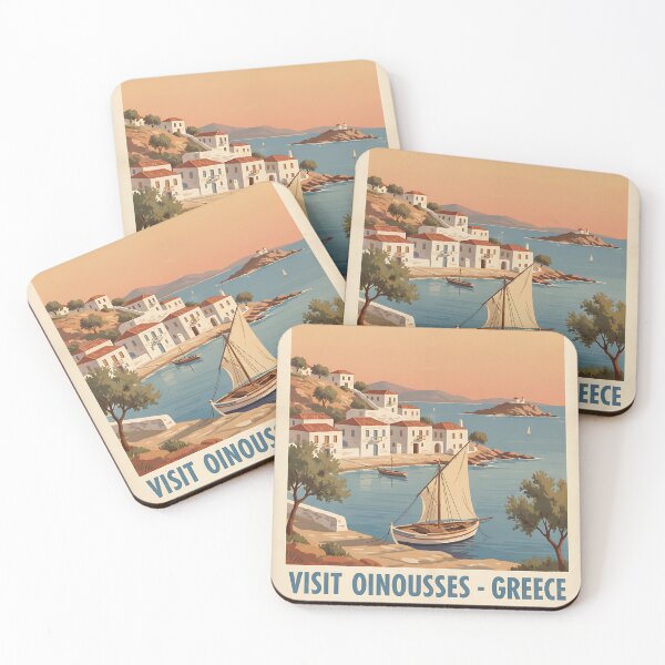 Item preview, Oinousses Greece, Greek Island Vintage Travel Tourism designed and sold by TravelersGems.