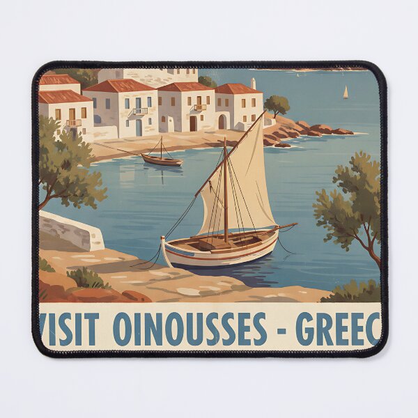 Item preview, Oinousses Greece, Greek Island Vintage Travel Tourism designed and sold by TravelersGems.