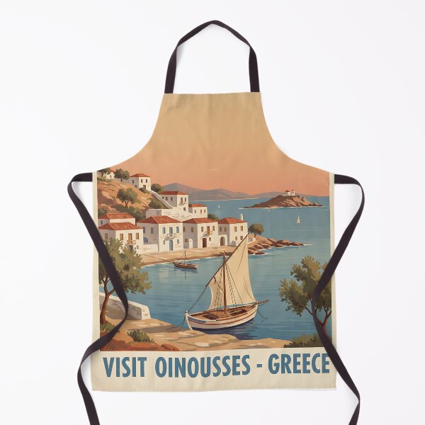 Item preview, Oinousses Greece, Greek Island Vintage Travel Tourism designed and sold by TravelersGems.