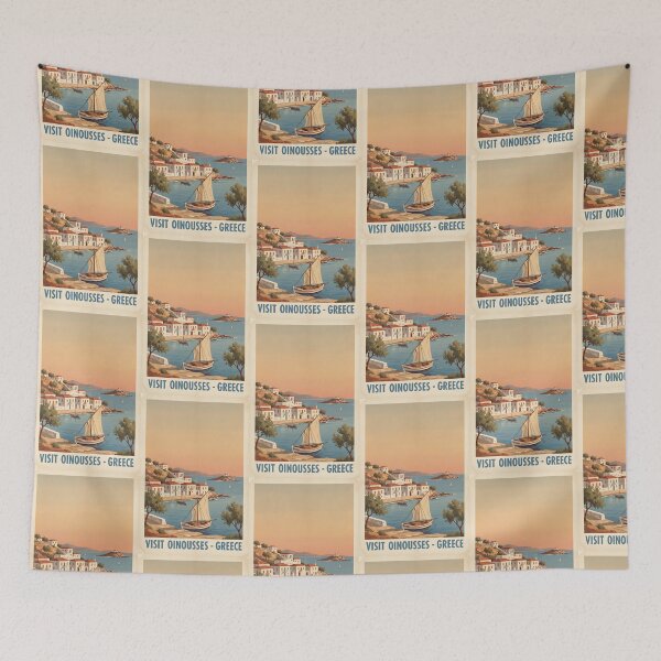 Item preview, Oinousses Greece, Greek Island Vintage Travel Tourism designed and sold by TravelersGems.