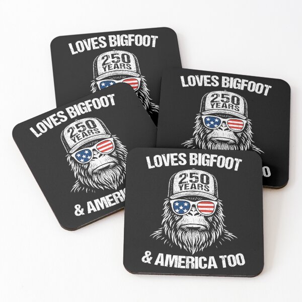 Item preview, Loves Bigfoot and America Too Patriotic Bigfoot 4th of July 250th America Anniversary designed and sold by gunaone-design.