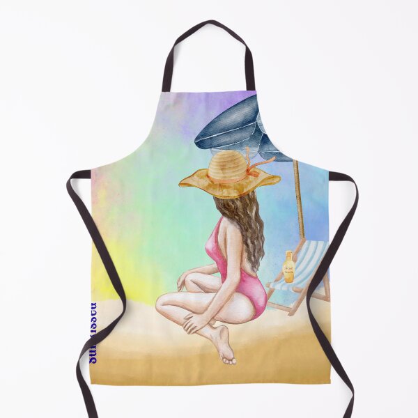 Item preview, Sunkissed Summer Beach Day Watercolor Illustration designed and sold by ArcheVectors.