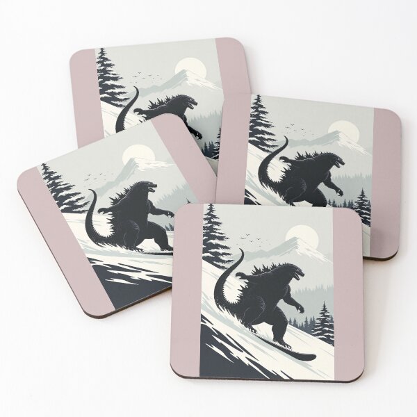 Item preview, Godzilla Snowboarding | Minimalist Nordic Winter Art designed and sold by Syrupulse.