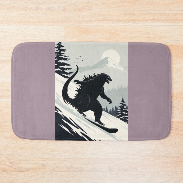Item preview, Godzilla Snowboarding | Minimalist Nordic Winter Art designed and sold by Syrupulse.