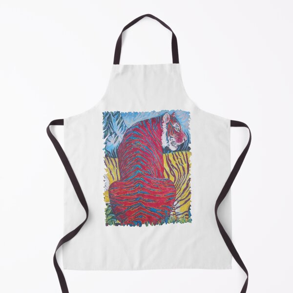 Item preview, Vibrant Surreal Tiger Painting – Bold Colourful Wildlife Art designed and sold by RShirleyFineArt.