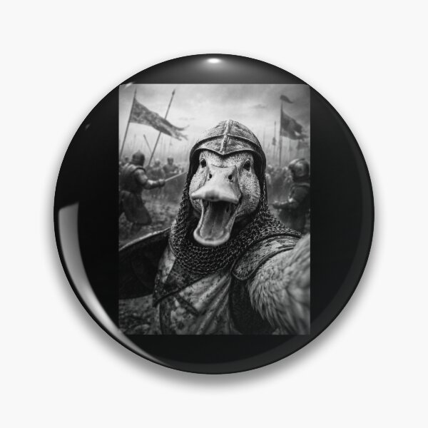 Item preview, Duck Knight Medieval Battle Selfie Funny Absurdist Humor Gift designed and sold by Say It With Ink.