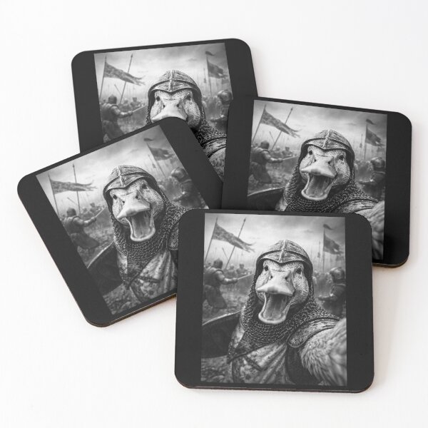 Item preview, Duck Knight Medieval Battle Selfie Funny Absurdist Humor Gift designed and sold by Say It With Ink.