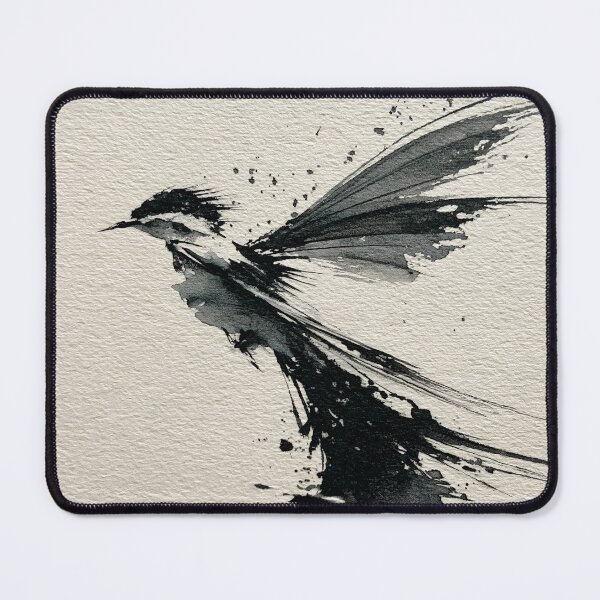 Item preview, Flying Bird Ink Stroke - Dynamic Minimal Brush Art designed and sold by SlowRegardArt.