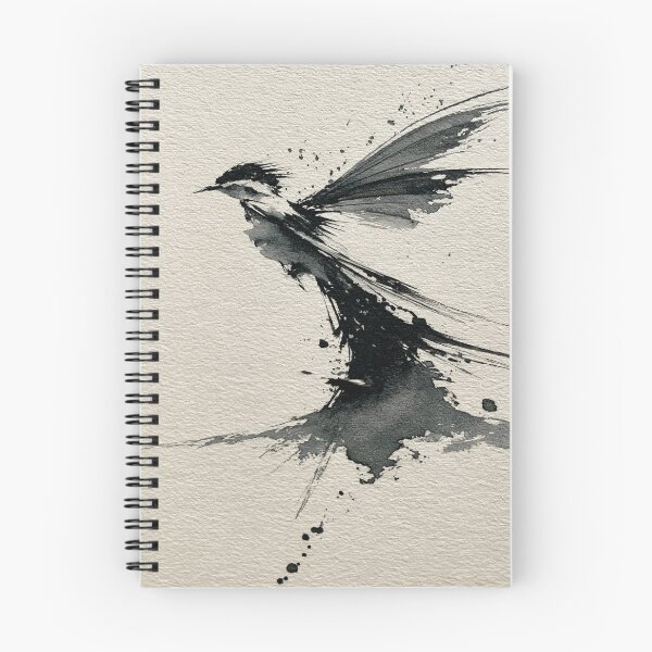 Item preview, Flying Bird Ink Stroke - Dynamic Minimal Brush Art designed and sold by SlowRegardArt.