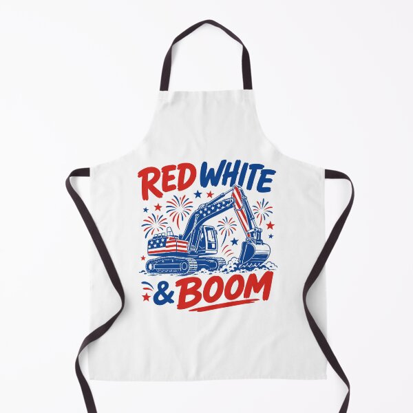 Item preview, Red White And Boom Excavator Patriotic Construction America 4th Of July designed and sold by gunaone-design.