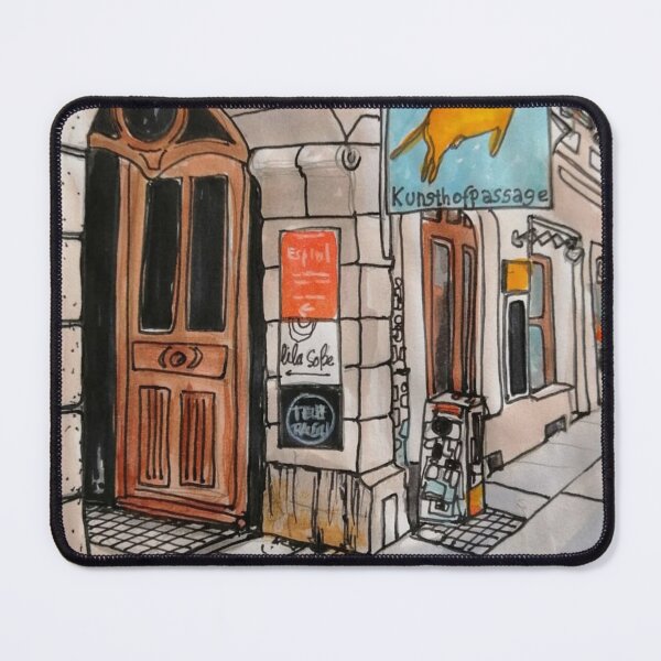 Item preview, Entrance to the Kunsthofpassage Alaunstraße – Dresden Neustadt 01099 Ink & Watercolor designed and sold by UMA Urban Sketch.