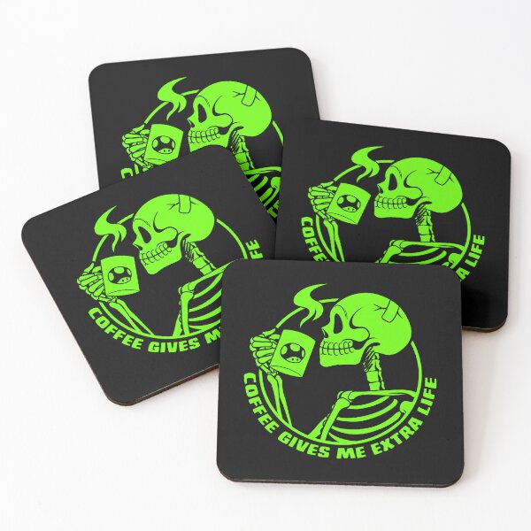 Item preview, Coffee Gives Me Extra Life Skeleton designed and sold by Tobe Fonseca®.