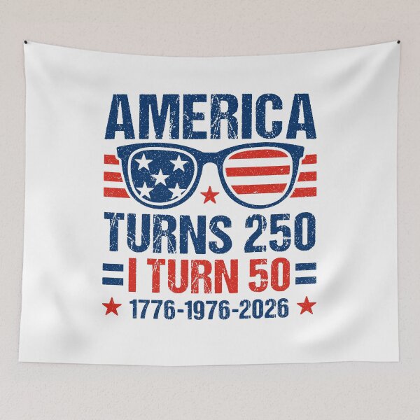 Item preview, America Turns 250 I Turn 50 1976 50th Birthday 4th Of July Birthday USA 250th Anniversary designed and sold by gunaone-design.