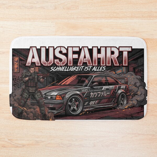 Item preview, AUSFAHRT Tactical Drift – German Street Racing Anime Car Graphic designed and sold by PING 999 STUDIO.