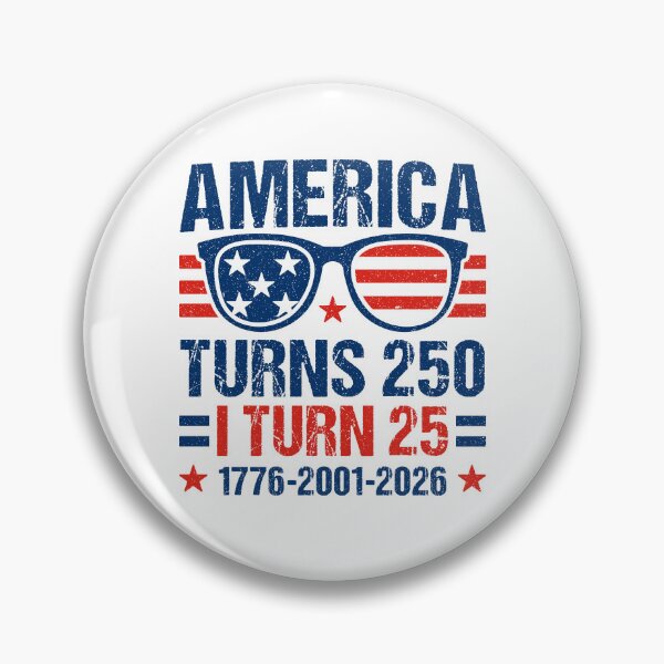 Item preview, America Turns 250 I Turn 25 2001 25th Birthday 4th Of July USA 250th Anniversary designed and sold by gunaone-design.