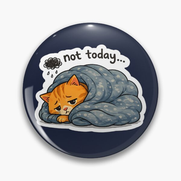 Item preview, The Moody Ginger Cats - Not Today Aesthetic Sticker designed and sold by LadyArtSpirit.