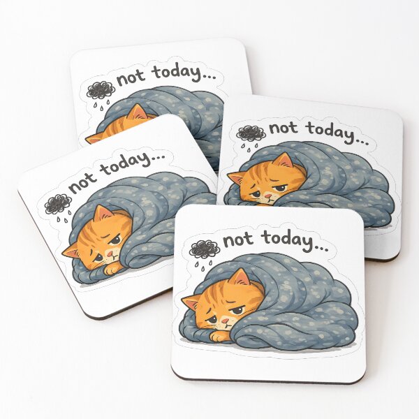 Item preview, The Moody Ginger Cats - Not Today Aesthetic Sticker designed and sold by LadyArtSpirit.