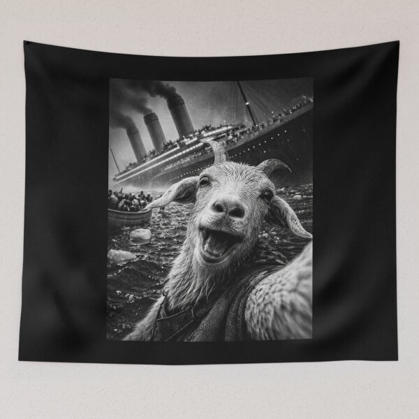 Item preview,  Goat Titanic Selfie Funny Disaster Humor Meme Gift designed and sold by Say It With Ink.