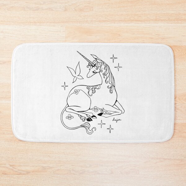 Item preview, The Last Unicorn Black and White Illustration designed and sold by dajonacevedo.