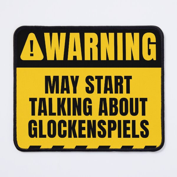 Item preview, Funny Glockenspiel Warning Sign designed and sold by MaryAller.