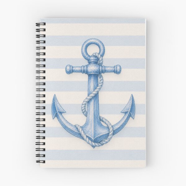 Item preview, Pastel Blue Nautical Anchor Watercolor, Coastal Beach House Decor, Maritime Ocean Aesthetic, Minimal Seaside Illustration designed and sold by CosmicAnomaly.