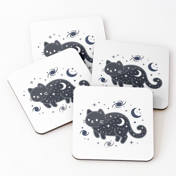 Item preview, Celestial Cosmic Cat in Starry Night designed and sold by NadinGerasi.