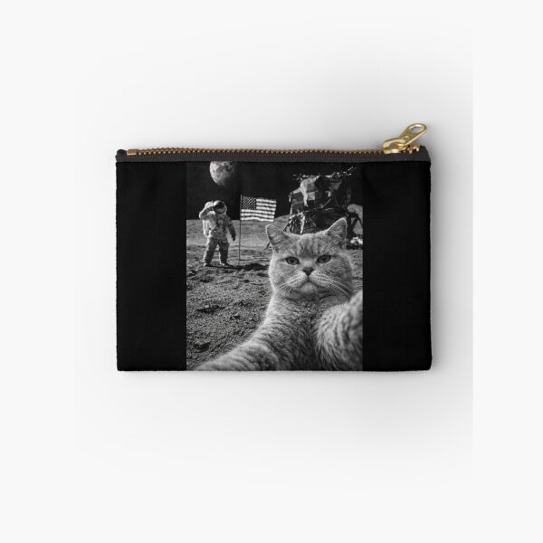 Item preview, Cat Moon Landing Selfie Funny Smug Deadpan Humor Meme Gift designed and sold by Say It With Ink.