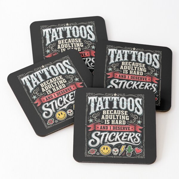 Item preview, Tattoos Because Adulting Is Hard And I Deserve Stickers Vintage Tattoo Graphic  designed and sold by bilal sibgui.