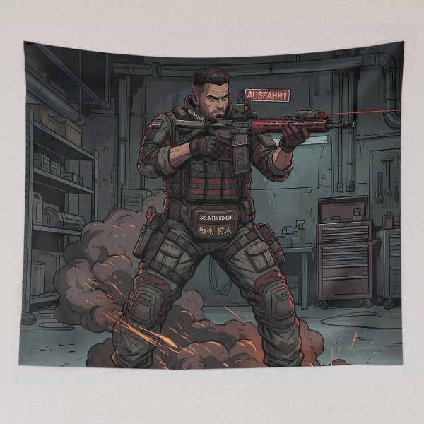 Item preview, AUSFAHRT Tactical– Cyberpunk Streetwear Graphic designed and sold by RvinJo8.