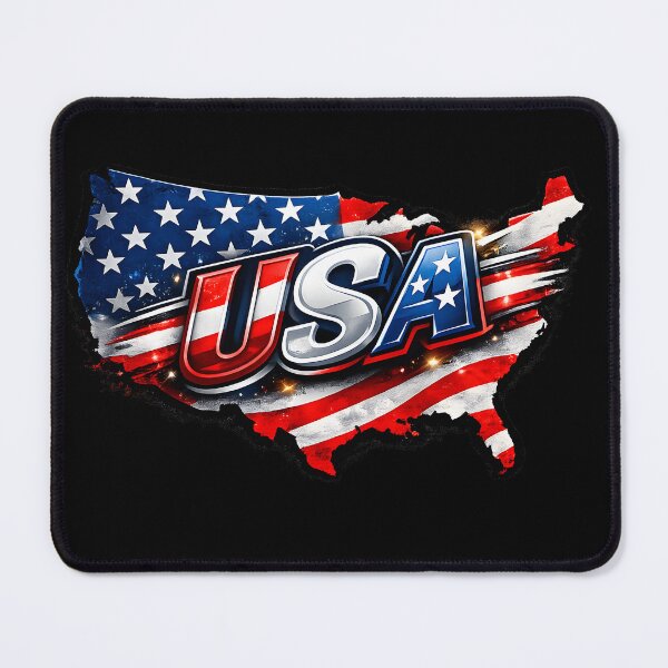 Item preview, USA Flag Map – Bold Patriotic Design designed and sold by darkan1.