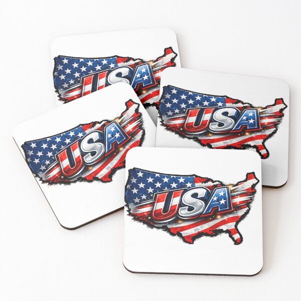 Item preview, USA Flag Map – Bold Patriotic Design designed and sold by darkan1.