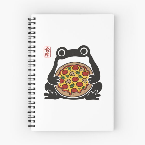Item preview, Chubby Frog Eating Pizza designed and sold by gunaone-design.