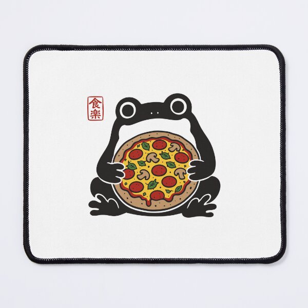 Item preview, Chubby Frog Eating Pizza designed and sold by gunaone-design.