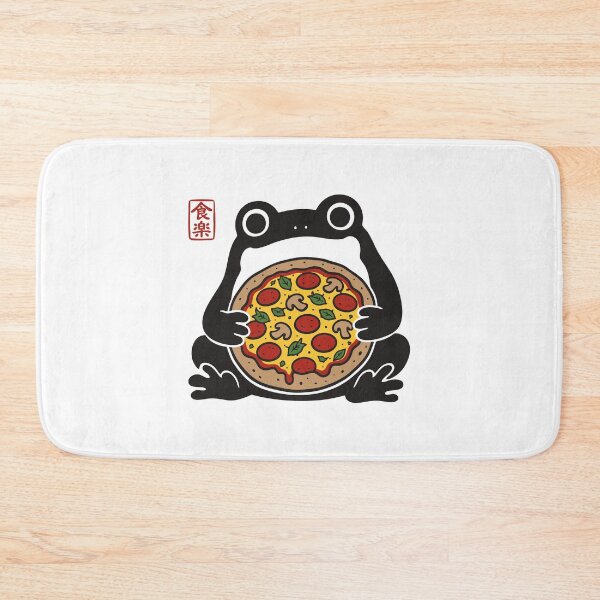 Item preview, Chubby Frog Eating Pizza designed and sold by gunaone-design.