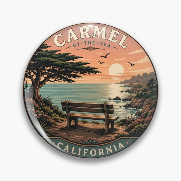 Item preview, Carmel Beach California: Sunset Bench designed and sold by CircinusStore.