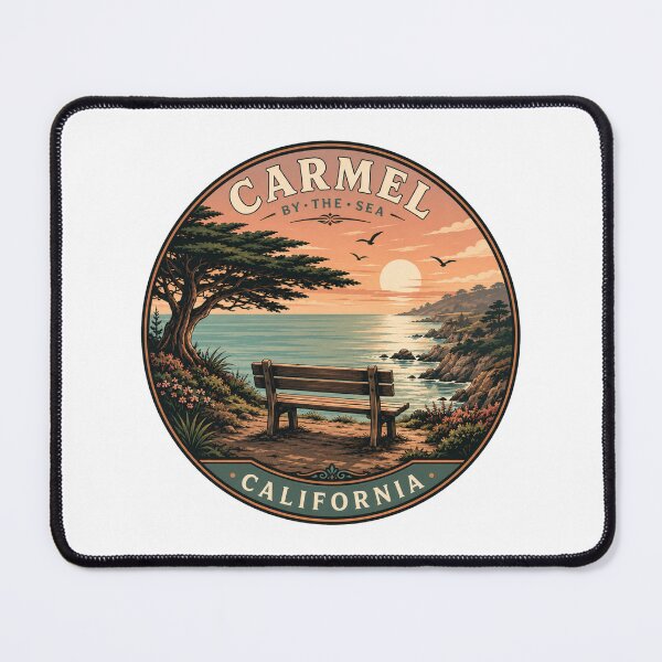 Item preview, Carmel Beach California: Sunset Bench designed and sold by CircinusStore.