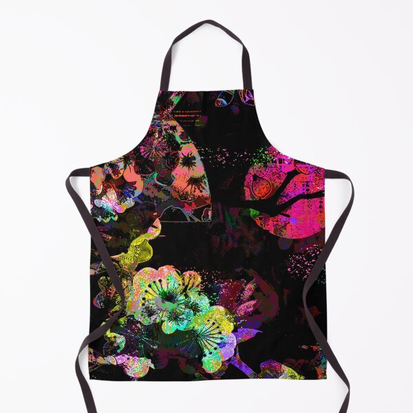 Item preview, Midnight Botanical Vase – Bright Edition | Abstract Floral Collage Art designed and sold by BatNature.