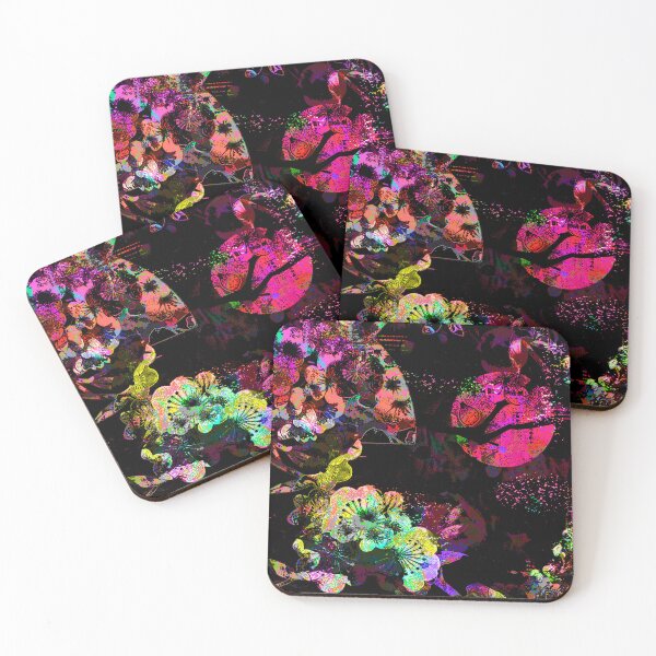Item preview, Midnight Botanical Vase – Bright Edition | Abstract Floral Collage Art designed and sold by BatNature.