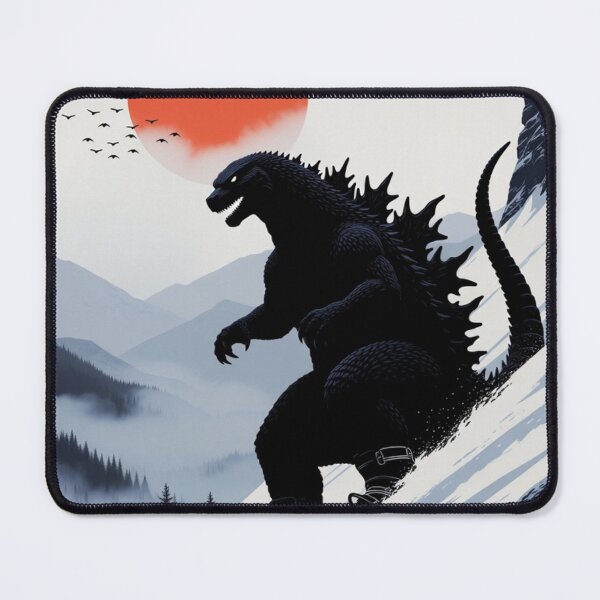 Item preview, Godzilla Snowboarding | Japandi Minimalist Wall Art designed and sold by Syrupulse.