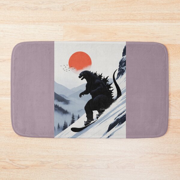 Item preview, Godzilla Snowboarding | Japandi Minimalist Wall Art designed and sold by Syrupulse.