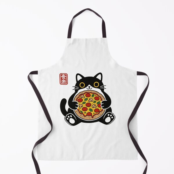 Item preview, Cat Eating Pizza Retro Japanese Streetweer designed and sold by gunaone-design.