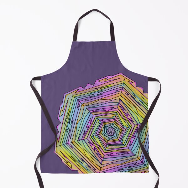 Item preview, Pastel Hexagon Spiral Mandala — Rainbow Geometric Vortex Pattern in Pink Blue Yellow Purple designed and sold by RareSquareBearArts.