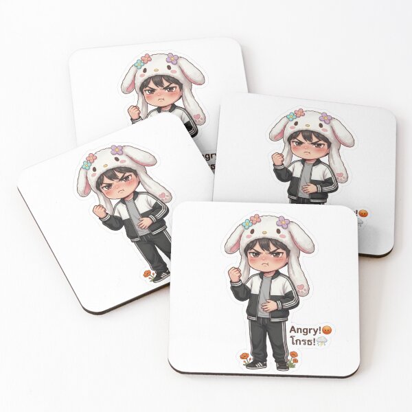 Item preview, Grumpy Bunny Hat Boy Defiant Fist - Funny Moody Art designed and sold by GlowPix.
