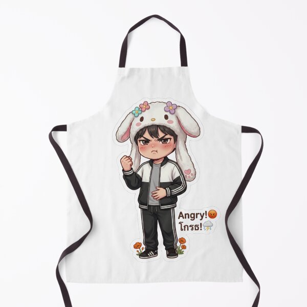 Item preview, Grumpy Bunny Hat Boy Defiant Fist - Funny Moody Art designed and sold by GlowPix.
