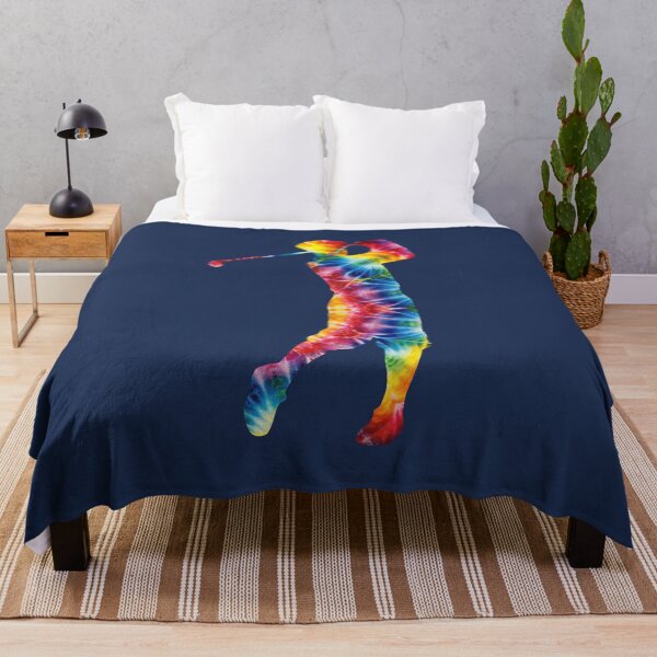 Item preview, Tie Dye Golfer Silhouette, Retro Golf Swing Art designed and sold by donwillisjrart.